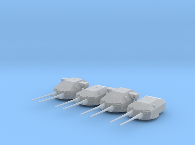 1/350 DKM 20.3cm/60 SK C/34 Guns with Bags 1941  in Clear Ultra Fine Detail Plastic