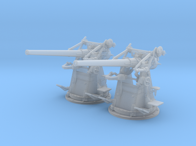 1/72 12-pdr 3"/45 (76.2 cm) 20cwt Guns x2 in Clear Ultra Fine Detail Plastic