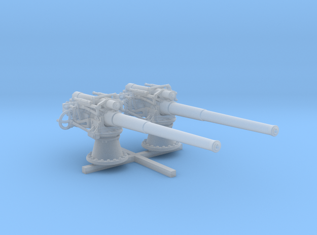 1/128 British 4"/50 (10.2 cm) BL Mark VII Gun x2 in Clear Ultra Fine Detail Plastic