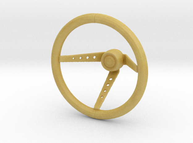 Steering Wheel Youngtimer 70s - 1/10 in Tan Fine Detail Plastic
