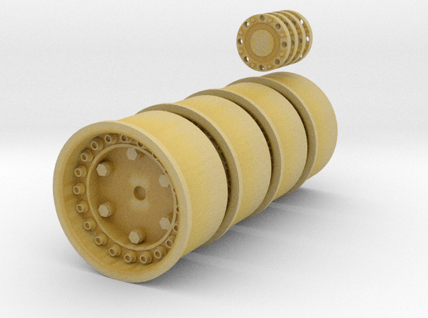 jeep military style wheels in Tan Fine Detail Plastic