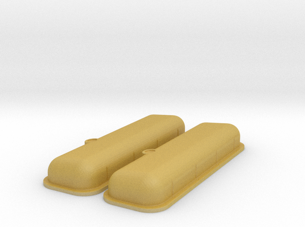 1/18 BBC Smooth Valve Covers in Tan Fine Detail Plastic