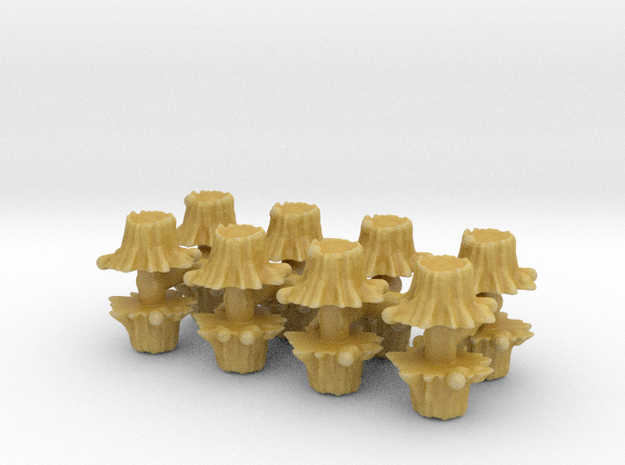 16 Tree Stumps (Set 1) 1/220 in Tan Fine Detail Plastic