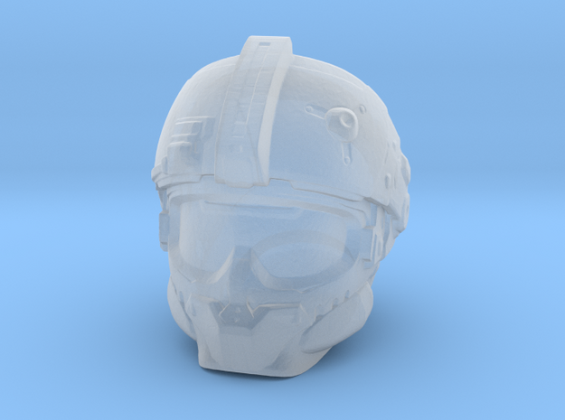 The Expanse Mars Marine Helmet 28mm scale in Clear Ultra Fine Detail Plastic