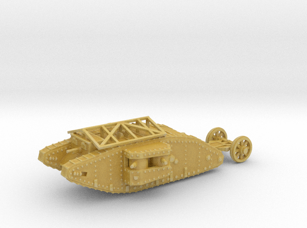 1/160 Mk.I Female tank with grenade roof in Tan Fine Detail Plastic