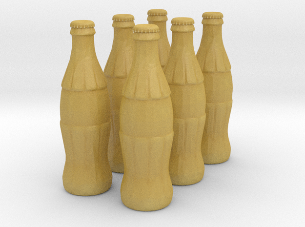 1/18 scale Cola bottles in Tan Fine Detail Plastic
