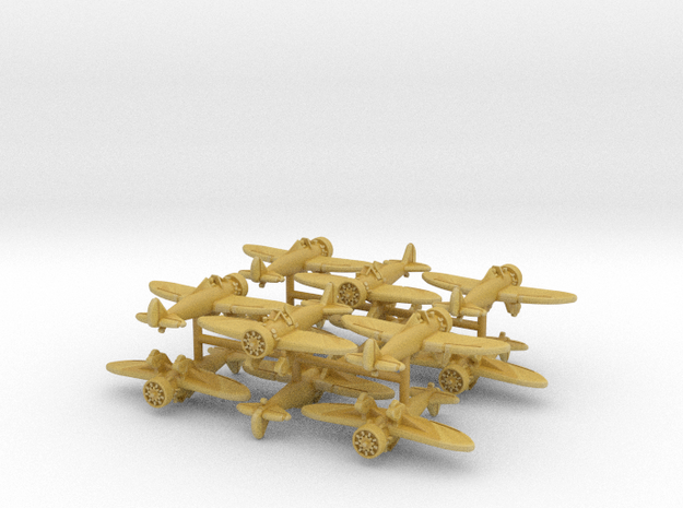 1/300 Boeing P-26A Peashooter (x12) in Tan Fine Detail Plastic