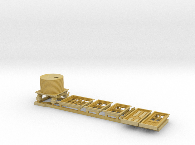 HO NSWR LH Door Platform Signal Box Detail Parts in Tan Fine Detail Plastic