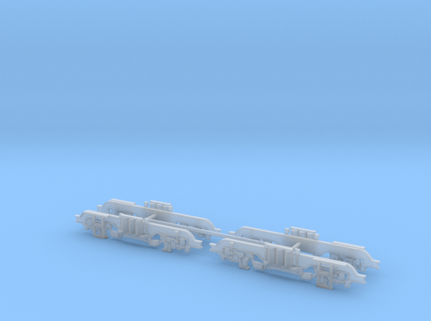Class 87 and 90 Flexicoil Bogiesides 1/148 in Clear Ultra Fine Detail Plastic