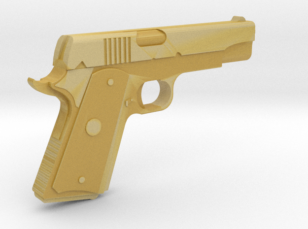 Colt M1911 1:30 scale in Tan Fine Detail Plastic