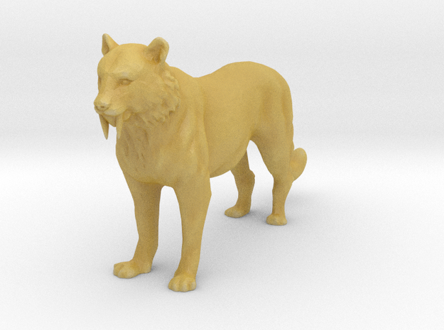 S Scale Saber Tooth Tiger in Tan Fine Detail Plastic