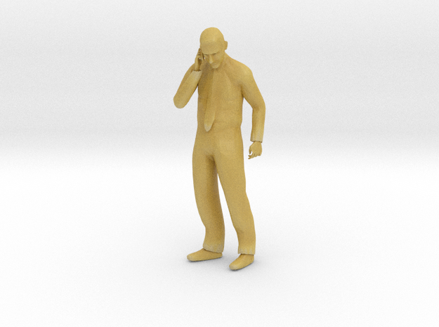 HO Scale Man Talking on the phone in Tan Fine Detail Plastic
