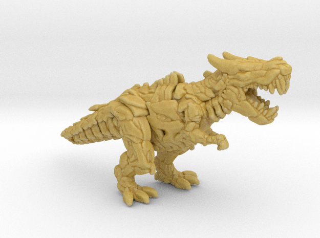 T-Rex Mech 6mm Infantry miniature model dinosaur in Tan Fine Detail Plastic
