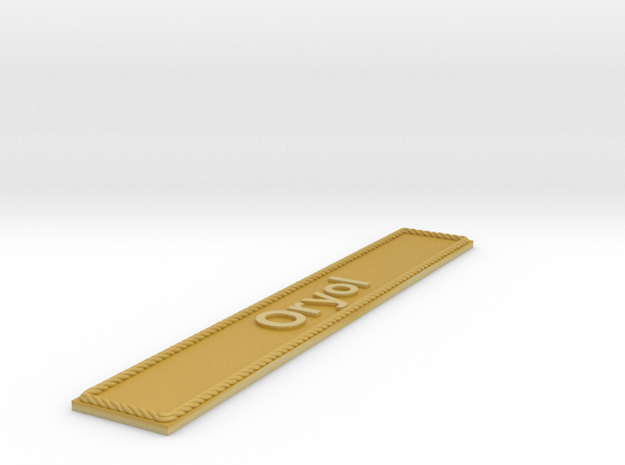 Nameplate Oryol in Tan Fine Detail Plastic