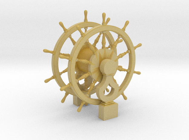 1/43 Ship's Wheel (Helm) for Frigates in Tan Fine Detail Plastic