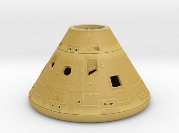 27a-28-Command Module with closed hatch-SW in Tan Fine Detail Plastic