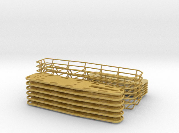 1-18 Spine Board Baskets 6ea in Tan Fine Detail Plastic
