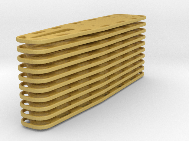 1-48 Spineboards 10 in Tan Fine Detail Plastic