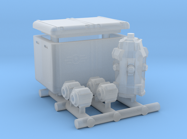 1-87 Scale Bunker-Tech Generator in a Box in Clear Ultra Fine Detail Plastic