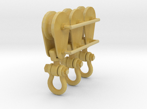 1-24_4in_pulley_clevis in Tan Fine Detail Plastic