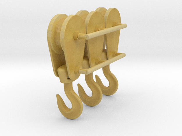 1-24_4in_pulley_hook in Tan Fine Detail Plastic