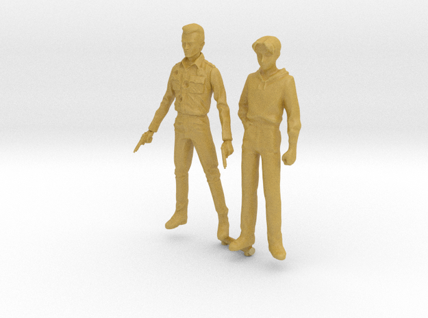 HO Scale Figure Set 02 in Tan Fine Detail Plastic