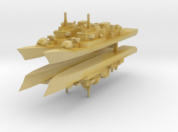 Maestrale frigate 1:3000 x4 in Tan Fine Detail Plastic