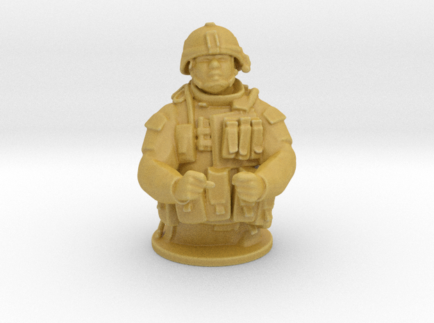 Modern Soldier Gunner, scale: 1:72 in Tan Fine Detail Plastic