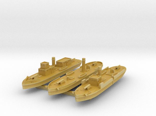 1/1200 CSS Drewry, CSS Hampton, CSS Nansemond in Tan Fine Detail Plastic