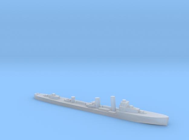 HMS Walpole destroyer-SR escort 1:3000 WW2 in Clear Ultra Fine Detail Plastic