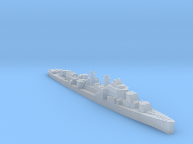 USS Douglas H Fox destroyer 1:3000 WW2 in Clear Ultra Fine Detail Plastic