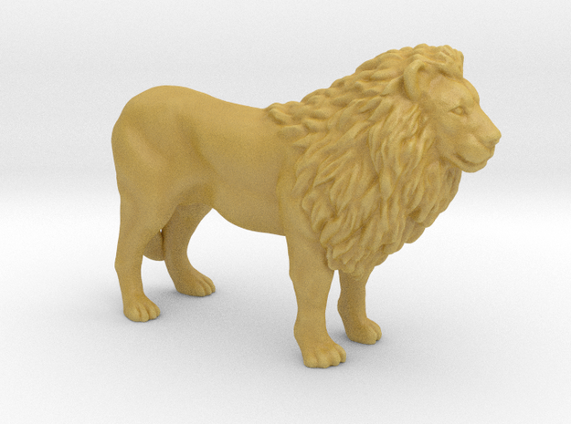 Plastic Male Lion v1 1:160-N in Tan Fine Detail Plastic