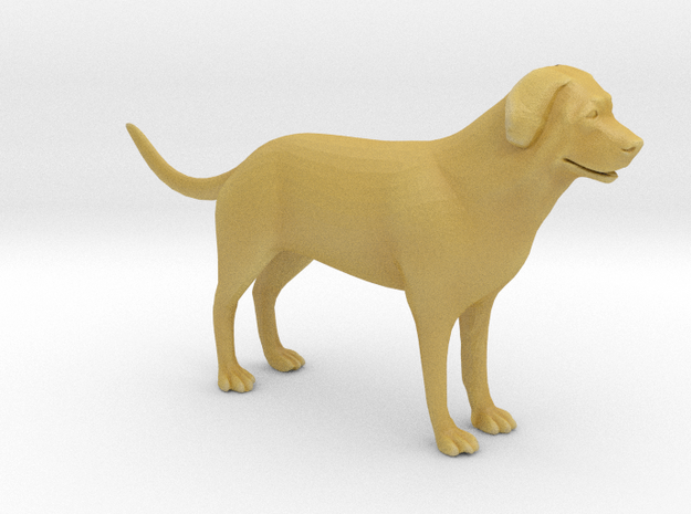 Plastic Mastiff Dog v1 1:64-S 25mm in Tan Fine Detail Plastic