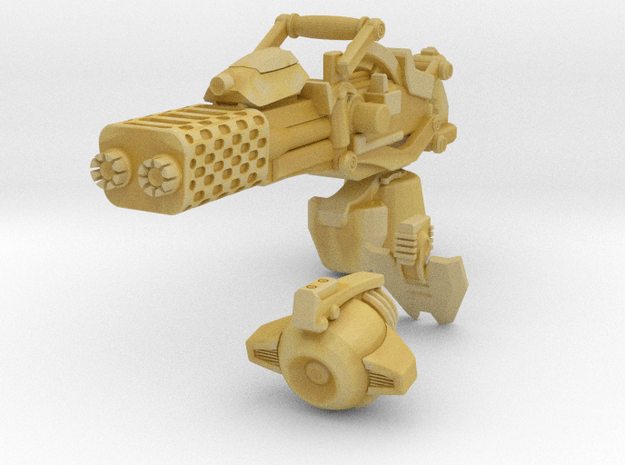 advanced flame cannon 001a carried with firecontro in Tan Fine Detail Plastic