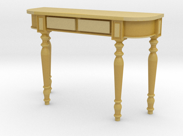1:24 Colonial Console Table in Tan Fine Detail Plastic