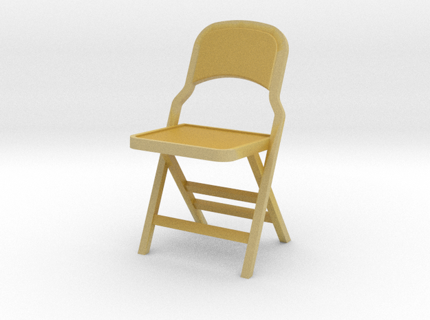 1:24 Vintage Folding Chair in Tan Fine Detail Plastic