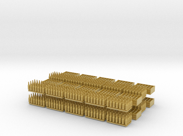 1:35 Bottles and Crates - 560 Bottles/20 crates in Tan Fine Detail Plastic