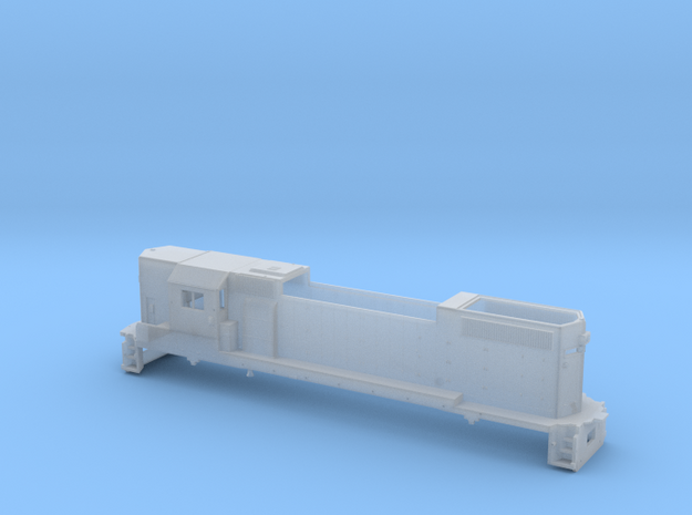 Z Scale High Nose Gp 38 With Cab in Clear Ultra Fine Detail Plastic