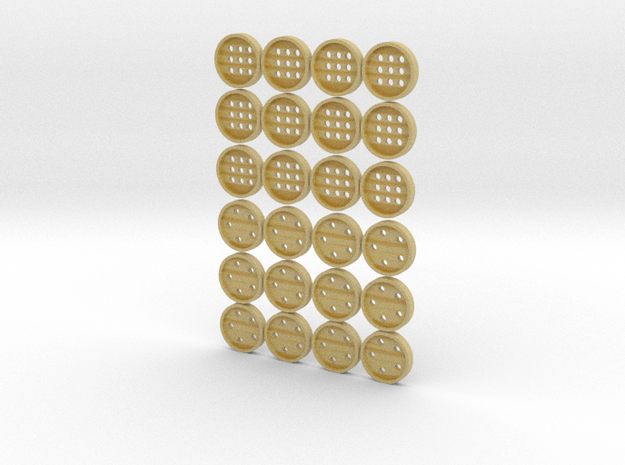 tiny (5/16") buttons (12 star, 12 alphabet) in Tan Fine Detail Plastic