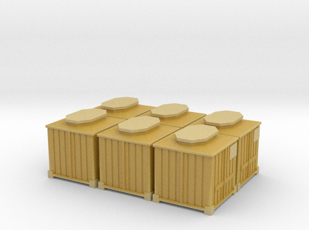 2mm Scale Type L Container X6 in Tan Fine Detail Plastic