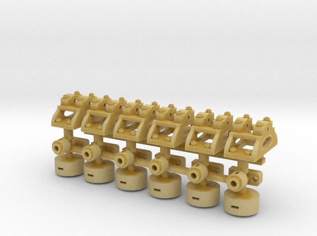 Decauville Point Lever Base x 6 in 1/32 Scale in Tan Fine Detail Plastic