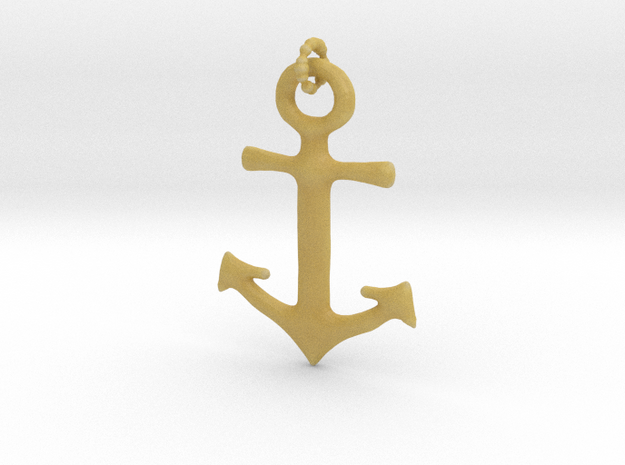 Anchor Necklace in Tan Fine Detail Plastic