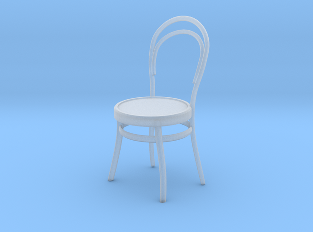 Miniature 1:48 Cafe Chair in Clear Ultra Fine Detail Plastic