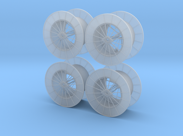 15ft Reel Assy - HO Scale 4 Pack in Clear Ultra Fine Detail Plastic