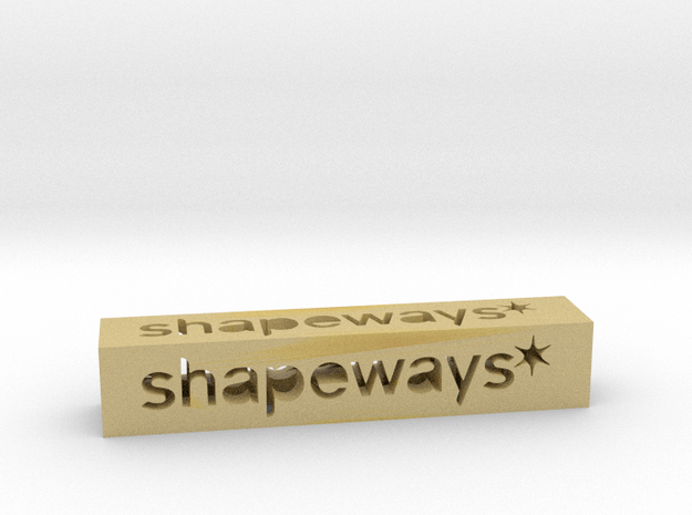 Shapeways Stick 1 - M in Tan Fine Detail Plastic