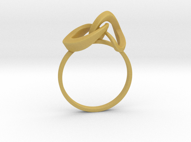 Infinite Ring in Tan Fine Detail Plastic