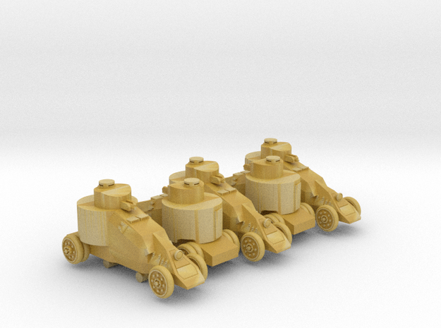 Benz-Mgebrov Armoured Car (6mm, 5up) in Tan Fine Detail Plastic