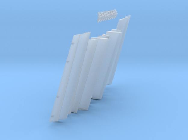1/100 Scale 747 Trailing Edge Flaps in Clear Ultra Fine Detail Plastic