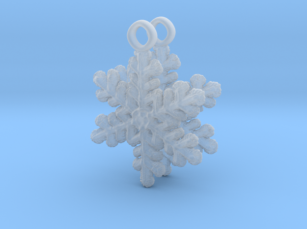 Snowflake Ear Ring Pair in Clear Ultra Fine Detail Plastic