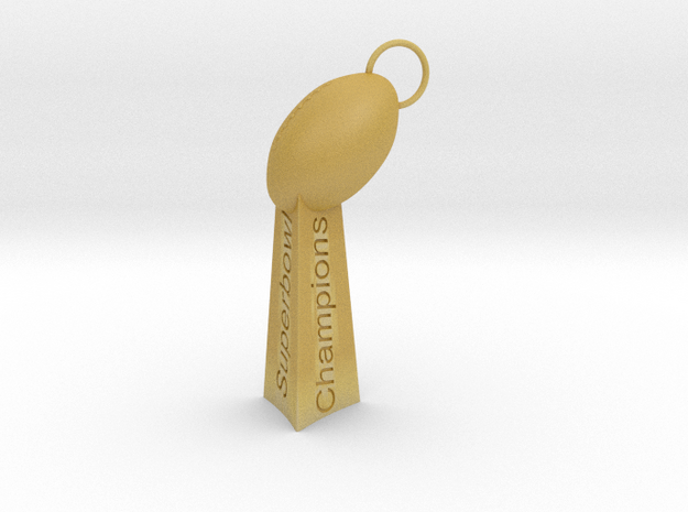 Lombardi Superbowl LII Trophy Keychain in Tan Fine Detail Plastic